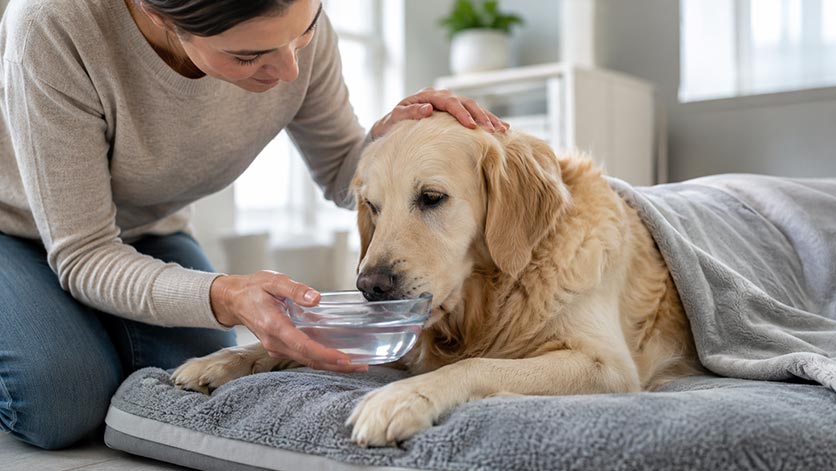 dog vomiting yellow